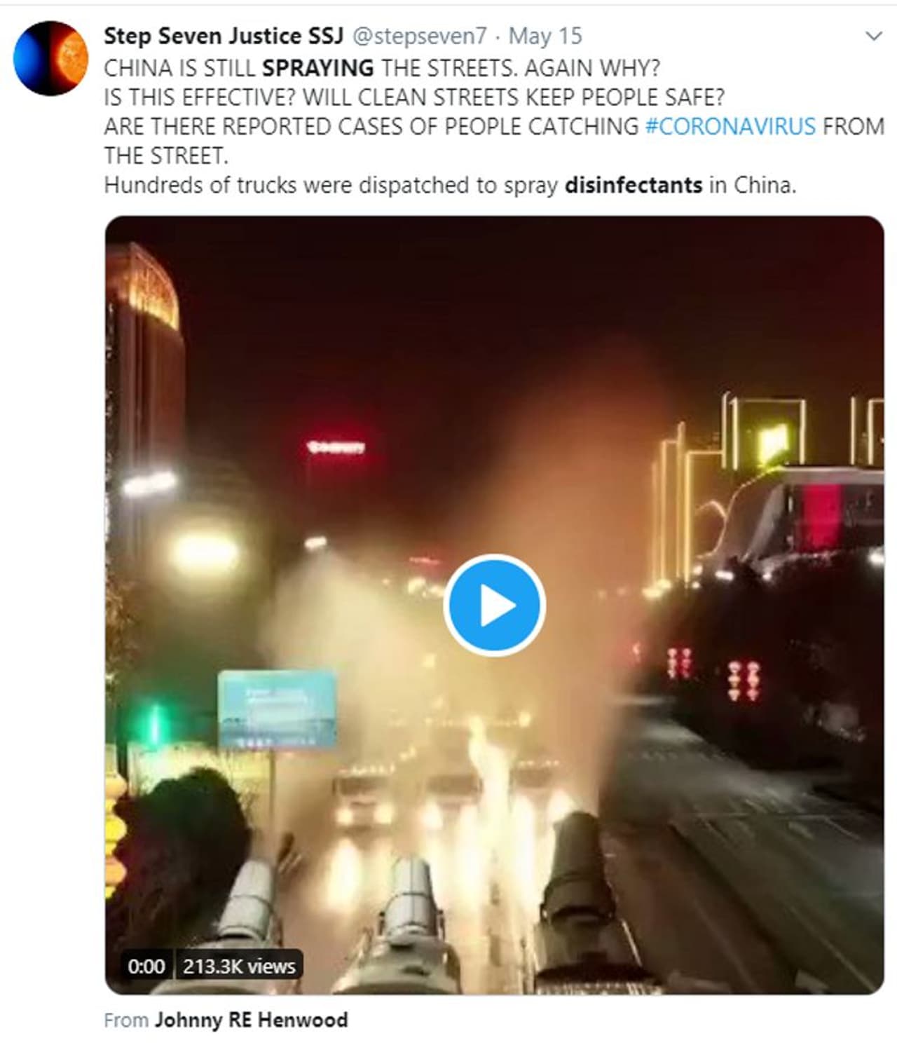 <p>&nbsp;</p><p>കൊറോണ വൈറസിനെ കൊല്ലാന്‍ പൊതുയിടങ്ങളില്‍ അണുനാശിനി തളിക്കുന്നത് ഗുണകരമോ?. ഇത്തരം അണുനാശിനി പ്രയോഗം പുതിയ കൊറോണ വൈറസിനെ ഇല്ലാതാക്കില്ല എന്നാണ് ലോകാരോഗ്യ&nbsp;സംഘടന പറയുന്നത്. ഇവ ആരോഗ്യത്തിന് ഹാനികരമാണ് എന്ന മുന്നറിയിപ്പ് നല്‍കി WHO.&nbsp;</p>