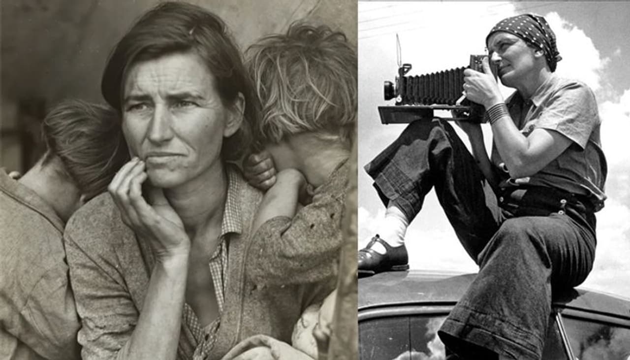 <p>സാമ്പത്തികമാന്ദ്യത്തെ തുടര്ന്ന് അന്നത്തെ അമേരിക്കക്കാര് അനുഭവിച്ചുവന്നിരുന്ന വിശപ്പും ദാരിദ്ര്യവും പ്രതീക്ഷയില്ലായ്മയും അങ്ങനെത്തന്നെ എടുത്തു കാണിക്കുന്ന ചിത്രമായിരുന്നു മൈഗ്രന്റ് മദര്. ഫോട്ടോ ജേണലിസ്റ്റായ ഡെറോത്തിയ ലാംഗേയാണ് ലോകപ്രശസ്തമായ ഈ ചിത്രം പകര്ത്തിയത്. ഈ ചിത്രങ്ങള്ക്കൊപ്പം തന്നെ മറ്റു ചില ചിത്രങ്ങളും അന്നവര് പകര്ത്തിയിരുന്നു. കാലിഫോര്ണിയയിലെ നിപോമോയിലെ ഫാമിലെ കുടിയേറ്റത്തൊഴിലാളികളുടെ ക്യാമ്പുമായി ബന്ധപ്പെട്ടായിരുന്നു ചിത്രങ്ങള് പകര്ത്തിയത്. </p> <p>സാമ്പത്തികമാന്ദ്യത്തെ തുടര്ന്ന് അന്നത്തെ അമേരിക്കക്കാര് അനുഭവിച്ചുവന്നിരുന്ന വിശപ്പും ദാരിദ്ര്യവും പ്രതീക്ഷയില്ലായ്മയും അങ്ങനെത്തന്നെ എടുത്തു കാണിക്കുന്ന ചിത്രമായിരുന്നു മൈഗ്രന്റ് മദര്. ഫോട്ടോ ജേണലിസ്റ്റായ ഡെറോത്തിയ ലാംഗേയാണ് ലോകപ്രശസ്തമായ ഈ ചിത്രം പകര്ത്തിയത്. ഈ ചിത്രങ്ങള്ക്കൊപ്പം തന്നെ മറ്റു ചില ചിത്രങ്ങളും അന്നവര് പകര്ത്തിയിരുന്നു. കാലിഫോര്ണിയയിലെ നിപോമോയിലെ ഫാമിലെ കുടിയേറ്റത്തൊഴിലാളികളുടെ ക്യാമ്പുമായി ബന്ധപ്പെട്ടായിരുന്നു ചിത്രങ്ങള് പകര്ത്തിയത്. </p>