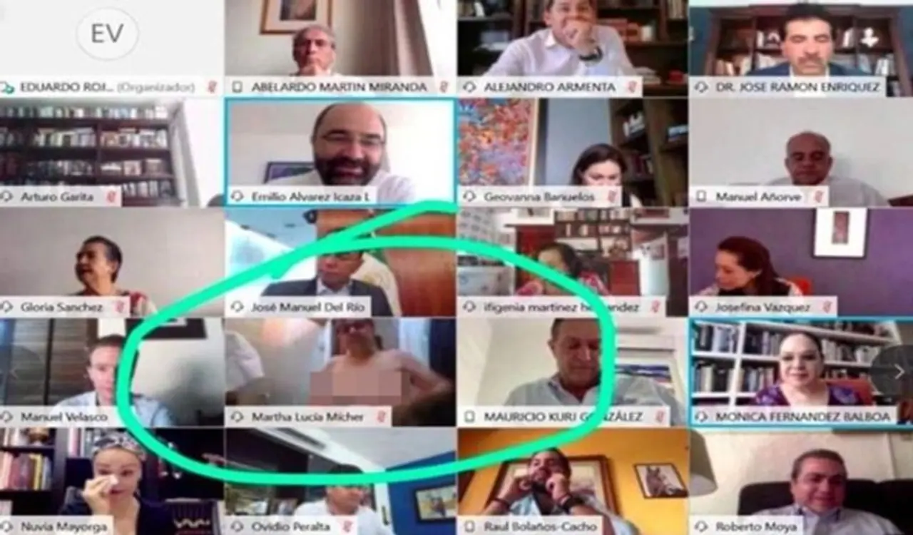 <p>ಈ ಘಟನೆ ಮೇ. 29 ರಂದು ನಡೆದಿದೆ. ಮೆಕ್ಸಿಕೋ ಸರ್ಕಾರ ಈ ವಿಡಿಯೋ ಕಾನ್ಪರೆನ್ಸ್ ಆಯೋಜಿಸಿದ್ದು, ಎಲ್ಲಾ ಸಚಿವರು ಇದರಲ್ಲಿ ಭಾಗಿಯಾಗಿದ್ದರು. </p> <p>ಈ ಘಟನೆ ಮೇ. 29 ರಂದು ನಡೆದಿದೆ. ಮೆಕ್ಸಿಕೋ ಸರ್ಕಾರ ಈ ವಿಡಿಯೋ ಕಾನ್ಪರೆನ್ಸ್ ಆಯೋಜಿಸಿದ್ದು, ಎಲ್ಲಾ ಸಚಿವರು ಇದರಲ್ಲಿ ಭಾಗಿಯಾಗಿದ್ದರು. </p>