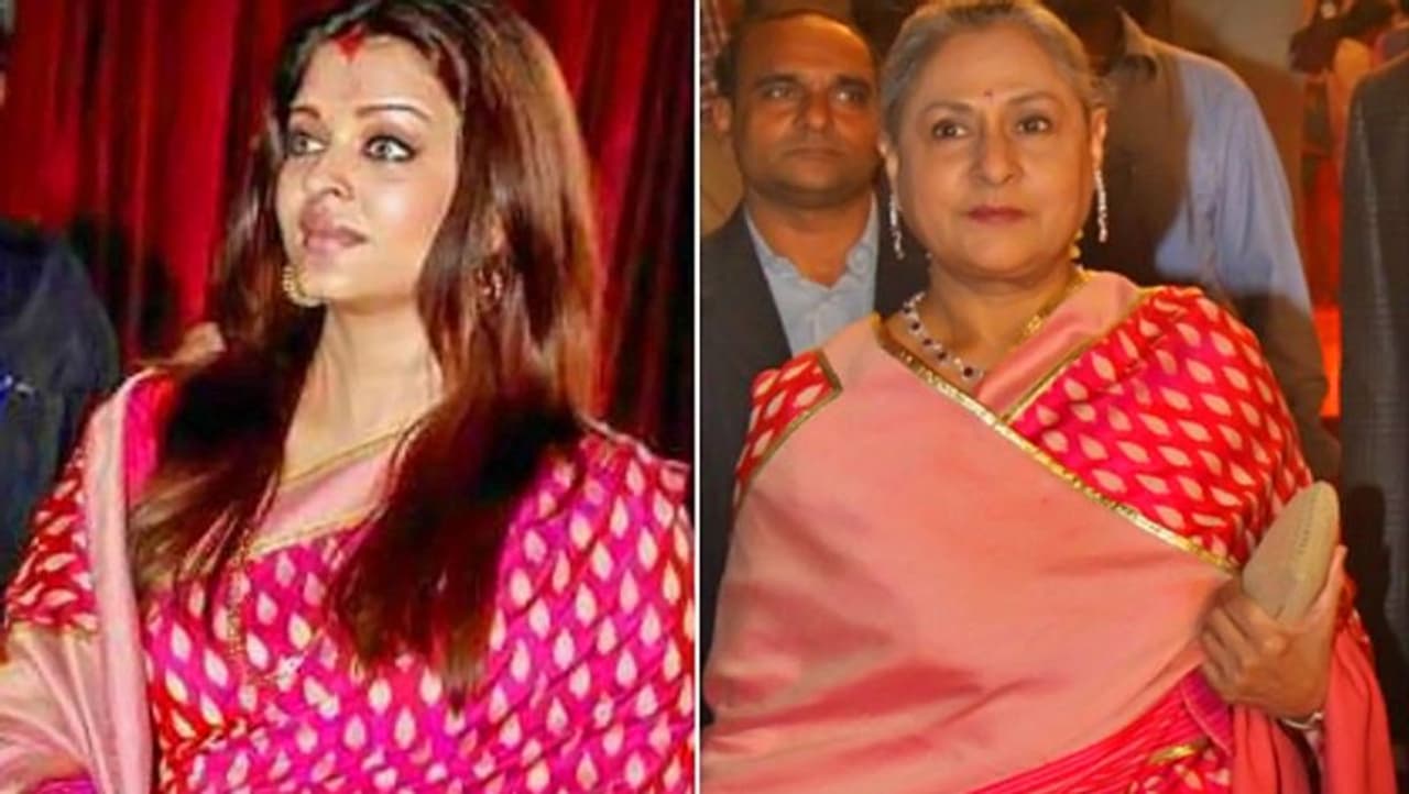 <p>An old picture of Aishwarya Rai Bachchan in a pink saree has gone viral. Wondering why? Well, the saree worn by Aishwarya is the same saree that her mother in law Jaya Bachchan wore a couple of years ago.<br />&nbsp;</p>