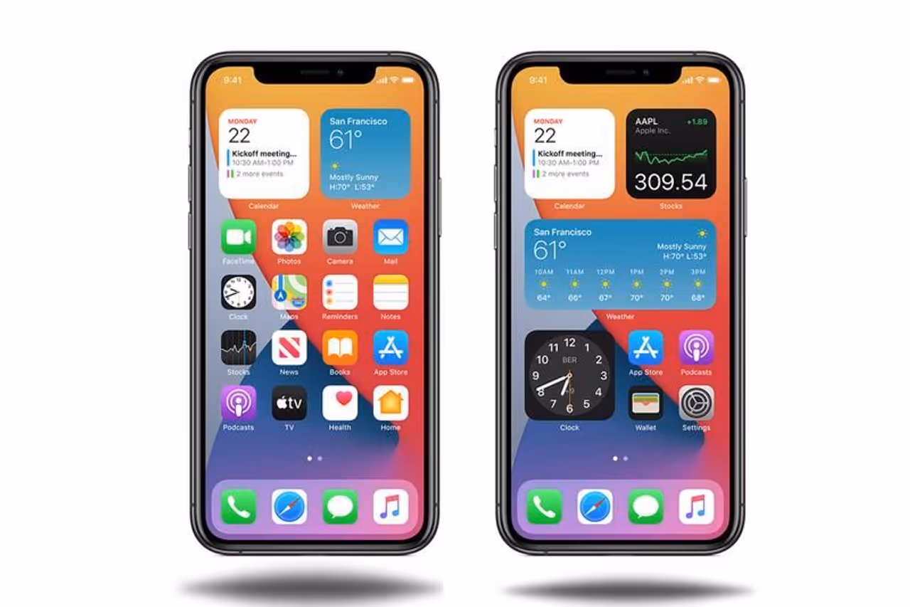 <p>പുതിയ ഹോം സ്ക്രീന്: പുതിയ തരത്തിലുള്ള ഹോം സ്ക്രീന് ആണ് ആപ്പിള് അവതരിപ്പിച്ചിരിക്കുന്നത്. ആപ്പ് ലൈബ്രറി എന്ന പേരില് ആപ്പുകളെ ക്രമീകരിക്കാന് സാധിക്കും. പുതിയ ആപ്പുകളെ ക്രമീകരിക്കാനും, അവയെ പിന്നീട് വേഗത്തില് കണ്ടെത്താനും ഇത് ഉപയോക്താവിനെ സഹായിക്കും.</p> <p>പുതിയ ഹോം സ്ക്രീന്: പുതിയ തരത്തിലുള്ള ഹോം സ്ക്രീന് ആണ് ആപ്പിള് അവതരിപ്പിച്ചിരിക്കുന്നത്. ആപ്പ് ലൈബ്രറി എന്ന പേരില് ആപ്പുകളെ ക്രമീകരിക്കാന് സാധിക്കും. പുതിയ ആപ്പുകളെ ക്രമീകരിക്കാനും, അവയെ പിന്നീട് വേഗത്തില് കണ്ടെത്താനും ഇത് ഉപയോക്താവിനെ സഹായിക്കും.</p>