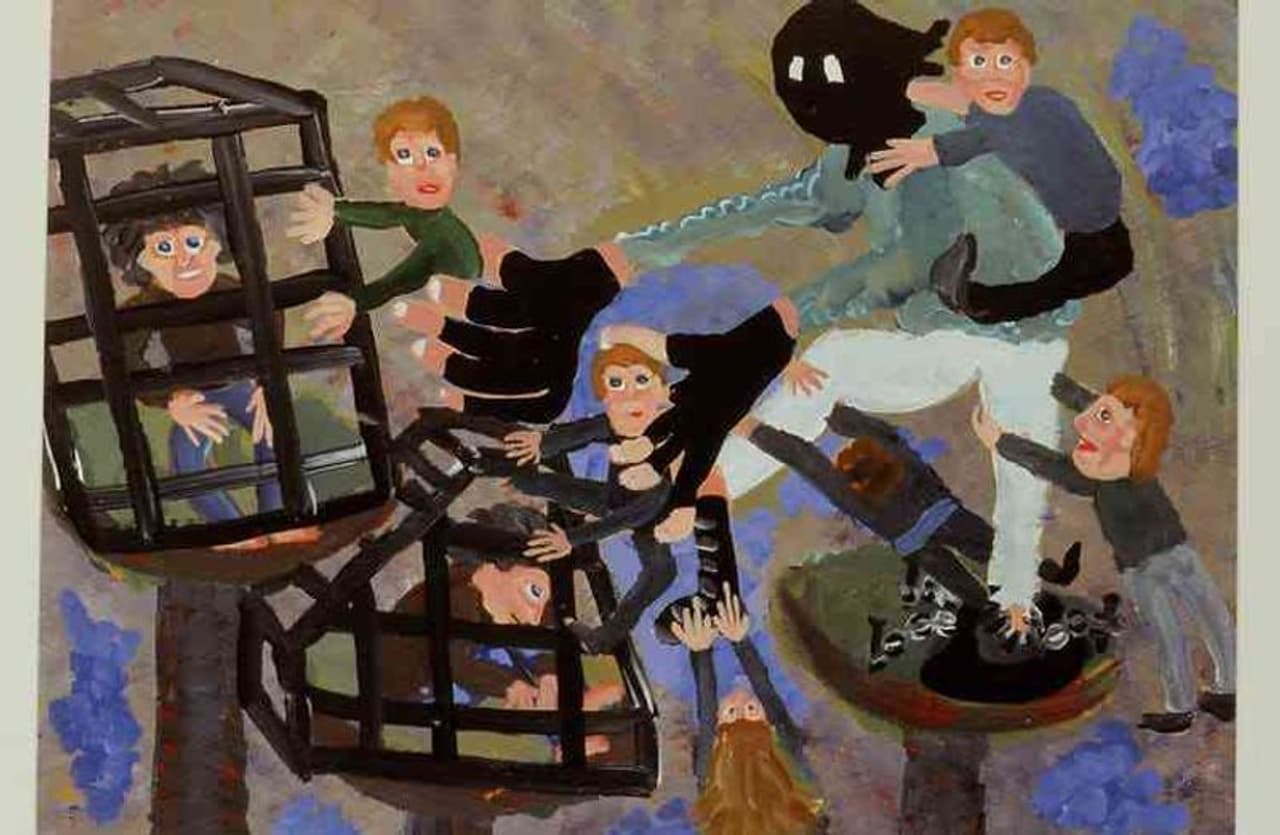 <p>കലാസൃഷ്ടി ഒരു മനുഷ്യന്റെ ജീവിതത്തിന് അര്ത്ഥം നല്കുമെന്ന് ഈ കലാകാരന്മാരിൽ പലരേയും കാണുന്നതിലൂടെ അറിയാന് കഴിഞ്ഞുവെന്നും ജാനിപോള് എഴുതുന്നു. വര അവര്ക്ക് പുതിയ പ്രതീക്ഷ നല്കുന്നു. ജയിലിലായിക്കഴിഞ്ഞാല് തകര്ന്നുപോകും എന്നിടത്തുനിന്നും അവര് കരകയറുകയും വളര്ച്ച പ്രാപിക്കുകയും ചെയ്യുന്നു. <br />മറ്റനേകം പേരെയും പോലെ വൈന് സാറ്റര്ലീ എന്ന മനുഷ്യനും ഒരു തടവുപുള്ളിയായിരുന്നു. അയാള്ക്ക് ജീവിതത്തില് പുതിയ പ്രതീക്ഷകളൊന്നും തന്നെ ഇല്ലായിരുന്നു. താന് കാന്സര് കാരണം മരിച്ചുപോകുമെന്ന് അയാള് തന്റെ സഹതടവുകാരോട് എപ്പോഴും പറയാറുണ്ടായിരുന്നു. എന്നാല്, സുഹൃത്തുക്കളുടെ സഹായത്തോടെ അയാള് വരയിലേക്ക് തിരിഞ്ഞു. വേദനകളില് നിന്നും സങ്കടങ്ങളില് നിന്നും രക്ഷപ്പെടാനാണ് താന് പെയിന്റിംഗിലേക്ക് തിരിഞ്ഞത് എന്നാണ് സാറ്റര്ലീ പറയുന്നത്. ഇപ്പോള് അയാള് കാന്സറിനെ അതിജീവിച്ചു കഴിഞ്ഞു. </p> <p>കലാസൃഷ്ടി ഒരു മനുഷ്യന്റെ ജീവിതത്തിന് അര്ത്ഥം നല്കുമെന്ന് ഈ കലാകാരന്മാരിൽ പലരേയും കാണുന്നതിലൂടെ അറിയാന് കഴിഞ്ഞുവെന്നും ജാനിപോള് എഴുതുന്നു. വര അവര്ക്ക് പുതിയ പ്രതീക്ഷ നല്കുന്നു. ജയിലിലായിക്കഴിഞ്ഞാല് തകര്ന്നുപോകും എന്നിടത്തുനിന്നും അവര് കരകയറുകയും വളര്ച്ച പ്രാപിക്കുകയും ചെയ്യുന്നു. <br />മറ്റനേകം പേരെയും പോലെ വൈന് സാറ്റര്ലീ എന്ന മനുഷ്യനും ഒരു തടവുപുള്ളിയായിരുന്നു. അയാള്ക്ക് ജീവിതത്തില് പുതിയ പ്രതീക്ഷകളൊന്നും തന്നെ ഇല്ലായിരുന്നു. താന് കാന്സര് കാരണം മരിച്ചുപോകുമെന്ന് അയാള് തന്റെ സഹതടവുകാരോട് എപ്പോഴും പറയാറുണ്ടായിരുന്നു. എന്നാല്, സുഹൃത്തുക്കളുടെ സഹായത്തോടെ അയാള് വരയിലേക്ക് തിരിഞ്ഞു. വേദനകളില് നിന്നും സങ്കടങ്ങളില് നിന്നും രക്ഷപ്പെടാനാണ് താന് പെയിന്റിംഗിലേക്ക് തിരിഞ്ഞത് എന്നാണ് സാറ്റര്ലീ പറയുന്നത്. ഇപ്പോള് അയാള് കാന്സറിനെ അതിജീവിച്ചു കഴിഞ്ഞു. </p>