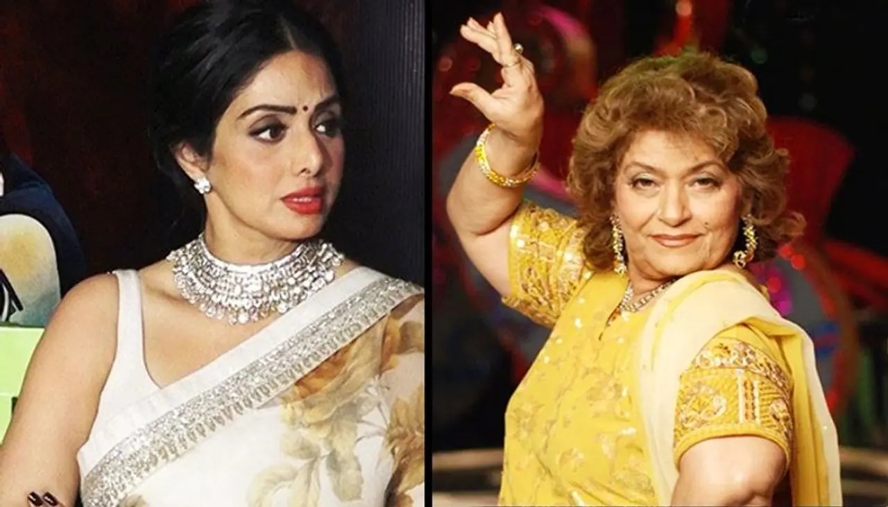 <p>ಬಾಲಿವುಡ್ ನಟಿ ಶ್ರೀದೇವಿ ಹಾಗೂ ಕೊರಿಯರ್ಗ್ರಾಫರ್ ಸರೋಜ್ ಖಾನ್ ನಡುವೆ ಉತ್ತಮ ಬಾಂಡಿಂಗ್ ಇತ್ತು.</p> <p>ಬಾಲಿವುಡ್ ನಟಿ ಶ್ರೀದೇವಿ ಹಾಗೂ ಕೊರಿಯರ್ಗ್ರಾಫರ್ ಸರೋಜ್ ಖಾನ್ ನಡುವೆ ಉತ್ತಮ ಬಾಂಡಿಂಗ್ ಇತ್ತು.</p>