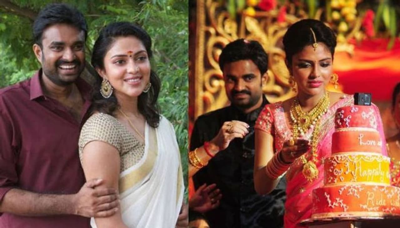 <p>తలైవా సినిమా షూటింగ్ సందర్భంగా ఆ చిత్ర దర్శకుడు ఏఎల్ విజయ్తో ప్రేమలో పడిన అమలా పాల్ అతడిని పెళ్లి చేసుకుంది. 2014లో పెళ్లి చేసుకున్న ఈ జంట 2017లో మనస్పర్థల కారణంగా విడాకులు తీసుకున్నారు</p> <p>తలైవా సినిమా షూటింగ్ సందర్భంగా ఆ చిత్ర దర్శకుడు ఏఎల్ విజయ్తో ప్రేమలో పడిన అమలా పాల్ అతడిని పెళ్లి చేసుకుంది. 2014లో పెళ్లి చేసుకున్న ఈ జంట 2017లో మనస్పర్థల కారణంగా విడాకులు తీసుకున్నారు</p>