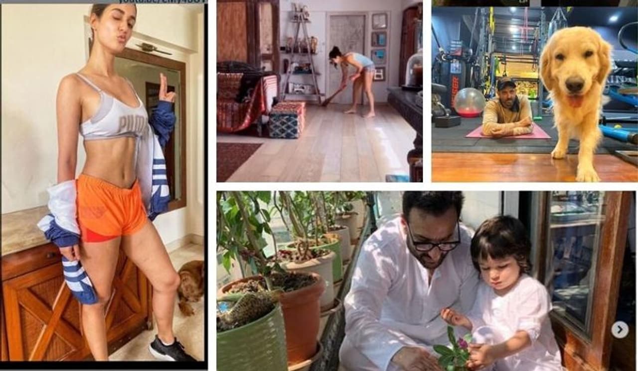 <p style="text align: justify;">కరోనా మహహ్మారి కారణంగా ఇంటికే పరిమితమైన సెలబ్రిటీలు వింత వింత పనులు చేస్తున్నారు. కొంత మంది ఇంటి పనులు, మరికొంత మంది ఇంటి పనులు చేస్తున్నారు. కొందరు తమ వర్క్ అవుట్ వీడియోలను అభిమానులతో షేర్ చేసుకుంటున్నారు. ఇంకొందరూ త్రో బ్యాక్ ఫోటోలతో అభిమానులతో టచ్ లో ఉంటున్నారు.</p> <p style="text align: justify;">కరోనా మహహ్మారి కారణంగా ఇంటికే పరిమితమైన సెలబ్రిటీలు వింత వింత పనులు చేస్తున్నారు. కొంత మంది ఇంటి పనులు, మరికొంత మంది ఇంటి పనులు చేస్తున్నారు. కొందరు తమ వర్క్ అవుట్ వీడియోలను అభిమానులతో షేర్ చేసుకుంటున్నారు. ఇంకొందరూ త్రో బ్యాక్ ఫోటోలతో అభిమానులతో టచ్ లో ఉంటున్నారు.</p>