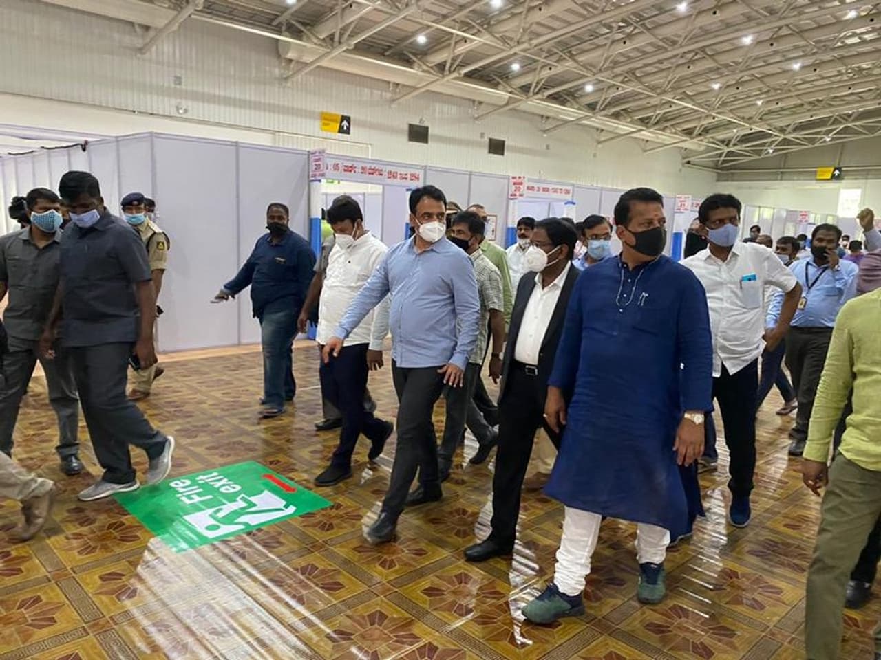 <p>The Karnataka government inaugurated India’s largest COVID care centre (CCC) at the Bangalore International Exhibition Centre (BIEC) in the outskirts of Bengaluru on Monday (July 27).<br /> </p> <p>The Karnataka government inaugurated India’s largest COVID care centre (CCC) at the Bangalore International Exhibition Centre (BIEC) in the outskirts of Bengaluru on Monday (July 27).<br /> </p>