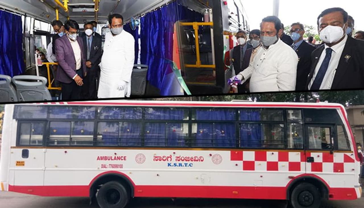 <p>The Karnataka State Road Transportation Corporation (KSRTC) sets ups its own COVID care centre</p>
