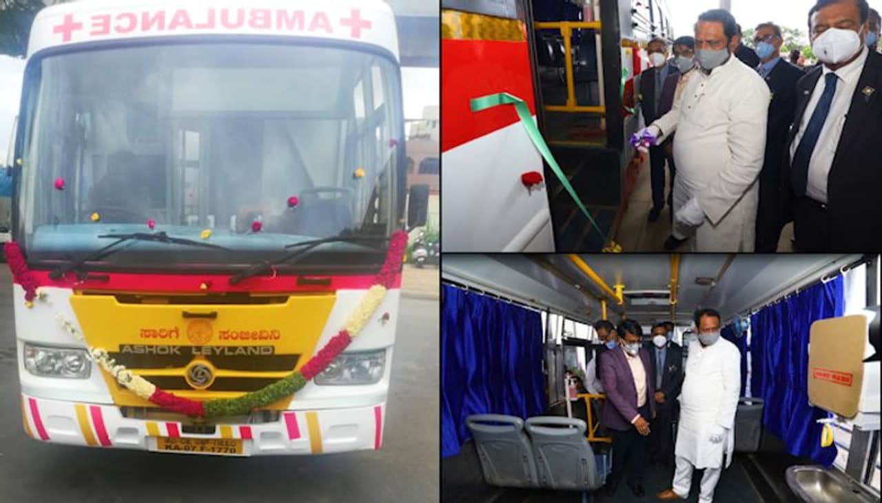 <p>KSRTC converted its bus into an ambulance and named it as ‘Sarige Sanjeevini’<br />&nbsp;</p>