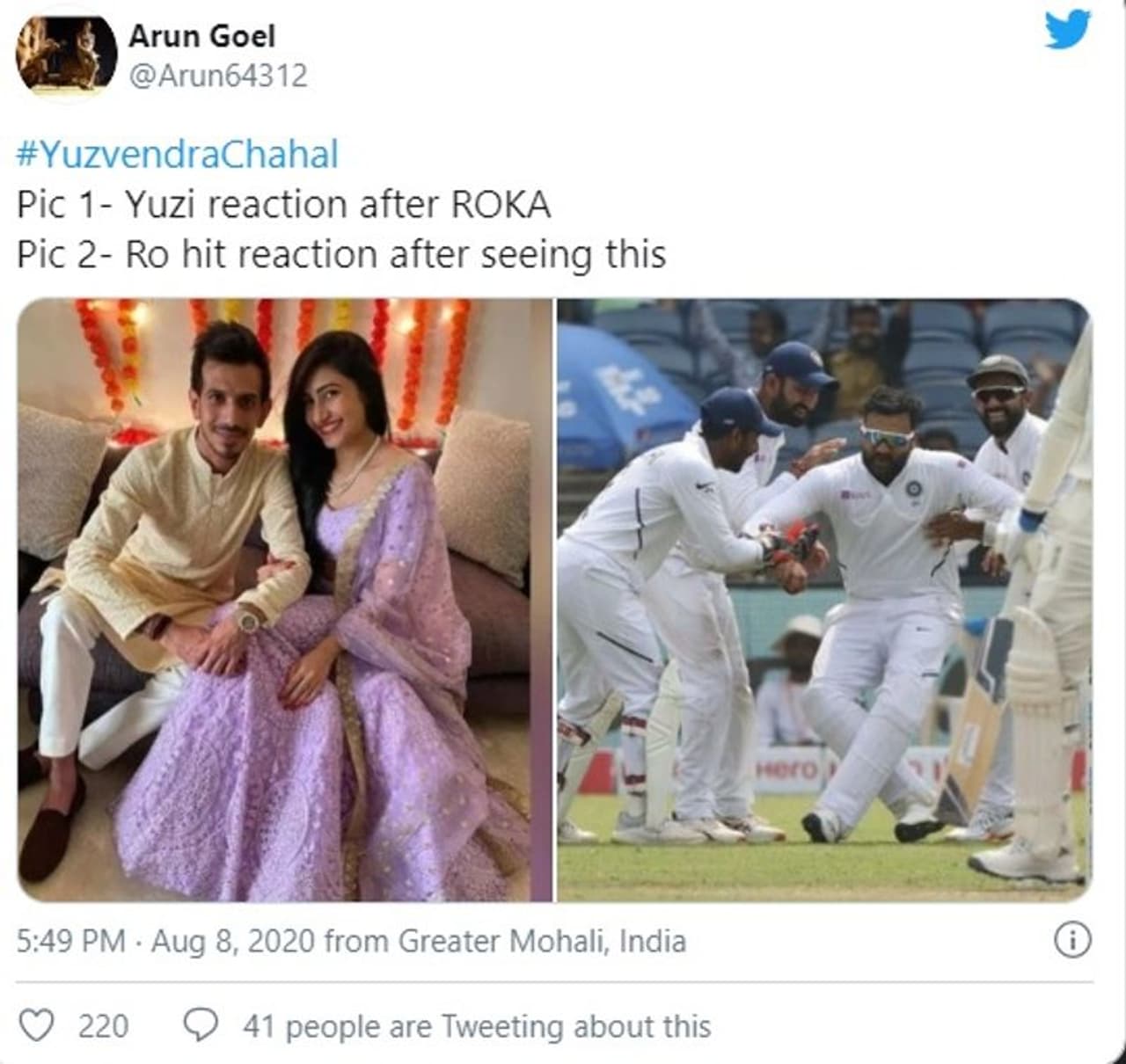 <p>ಕೊರೋನಾ ಸಂಕಷ್ಟದ ಕಾಲದಲ್ಲೂ ಟೀಂ ಇಂಡಿಯಾ ಸ್ಪಿನ್ನರ್ ಯುಜುವೇಂದ್ರ ಚಹಲ್ ತಮ್ಮ ಅಭಿಮಾನಿಗಳ ಮೊಗದಲ್ಲಿ ಮಂದಹಾಸ ಮೂಡುವಂತೆ ಮಾಡಿದ್ದಾರೆ. ಅಂದಹಾಗೆ ಚಹಲ್ ಬಹುಕಾಲದ ಗೆಳತಿಯ ಜತೆ ಎಂಗೇಜ್ಮೆಂಟ್ ಮಾಡಿಕೊಂಡಿದ್ದಾರೆ.</p> <p>ಕೊರೋನಾ ಸಂಕಷ್ಟದ ಕಾಲದಲ್ಲೂ ಟೀಂ ಇಂಡಿಯಾ ಸ್ಪಿನ್ನರ್ ಯುಜುವೇಂದ್ರ ಚಹಲ್ ತಮ್ಮ ಅಭಿಮಾನಿಗಳ ಮೊಗದಲ್ಲಿ ಮಂದಹಾಸ ಮೂಡುವಂತೆ ಮಾಡಿದ್ದಾರೆ. ಅಂದಹಾಗೆ ಚಹಲ್ ಬಹುಕಾಲದ ಗೆಳತಿಯ ಜತೆ ಎಂಗೇಜ್ಮೆಂಟ್ ಮಾಡಿಕೊಂಡಿದ್ದಾರೆ.</p>