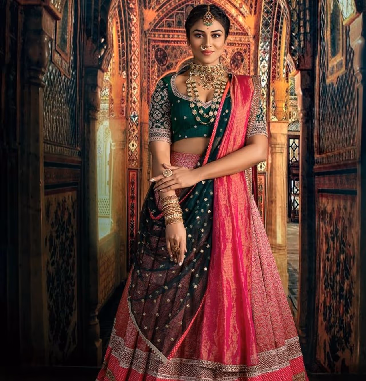 <p>பளபளக்கும் உடையில்... பேரழகியாக நின்றபடி போஸ் கொடுக்கும் இந்துஜா&nbsp;</p>