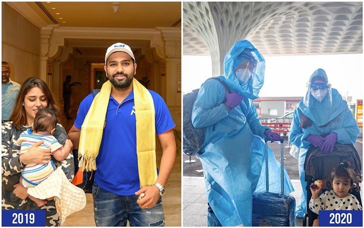 <p>மும்பை இந்தியன்ஸ் கேப்டன் ரோஹித் சர்மா தனது மனைவி மற்றும் மகளுடன்<br />&nbsp;</p>