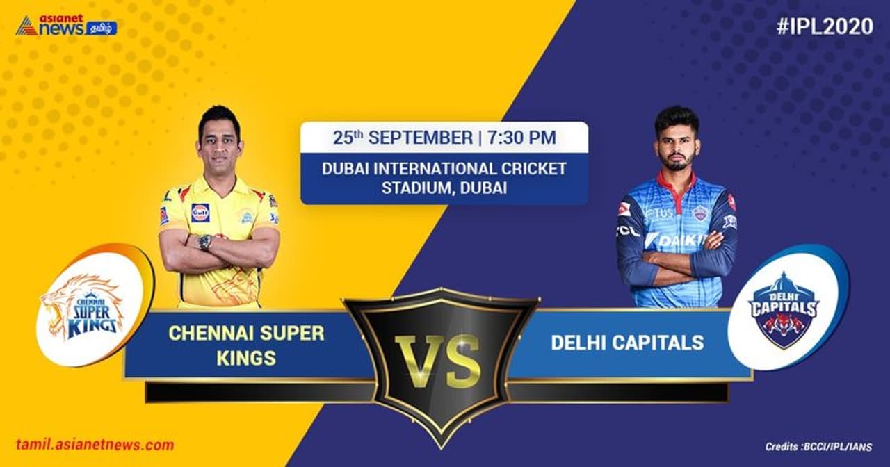 <p>ஐபிஎல் 13வது சீசனில் துபாயில் நடந்த இன்றைய போட்டியில் ஷ்ரேயாஸ் ஐயர் தலைமையிலான இளம் அணியும், தோனி தலைமையிலான அனுபவ அணியும் மோதின. டாஸ் வென்ற சிஎஸ்கே கேப்டன் தோனி, டெல்லி கேபிடள்ஸை முதலில் பேட்டிங் செய்ய பணித்தார்.<br />&nbsp;</p>