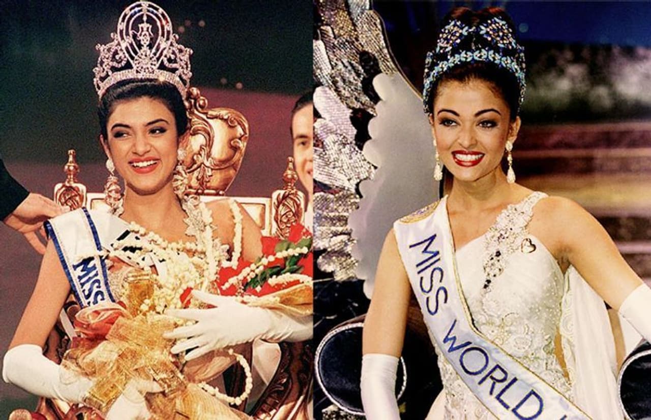 <p>ಸುಶ್ಮಿತಾ ಸೇನ್ ಹಾಗೂ &nbsp;ಐಶ್ವರ್ಯಾ ರೈ. ಇಬ್ಬರೂ ಒಂದೇ ವರ್ಷ ಕ್ರಮವಾಗಿ ಮಿಸ್‌ ಯೂನಿವರ್ಸ್‌ ಮತ್ತು ಮಿಸ್‌ ವರ್ಲ್ಡ್‌ ಪಟ್ಟವನ್ನು ಗೆದ್ದ ಸುಂದರಿಯರು.&nbsp;</p>