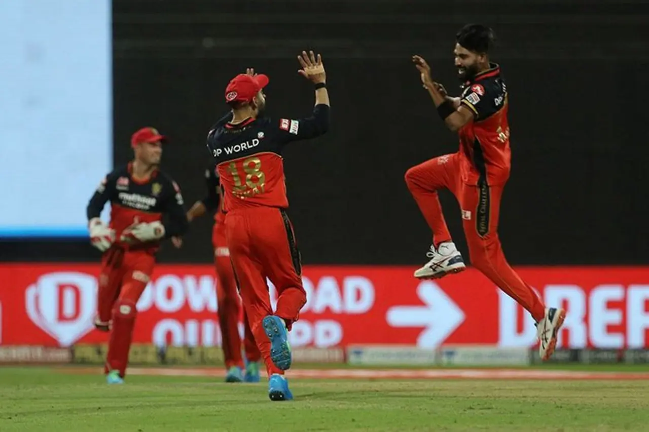 <p>Royal Challengers Bangalore (RCB) came up with a dominating performance, as they annihilated former champions Kolkata Knight Riders (KKR) by eight wickets, in Match 39 of the Indian Premier League (IPL) 2020, in Abu Dhabi on Wednesday. It was pacer Mohammad Siraj's prolific spell of 3/8 that allowed them to come up with the win.</p>