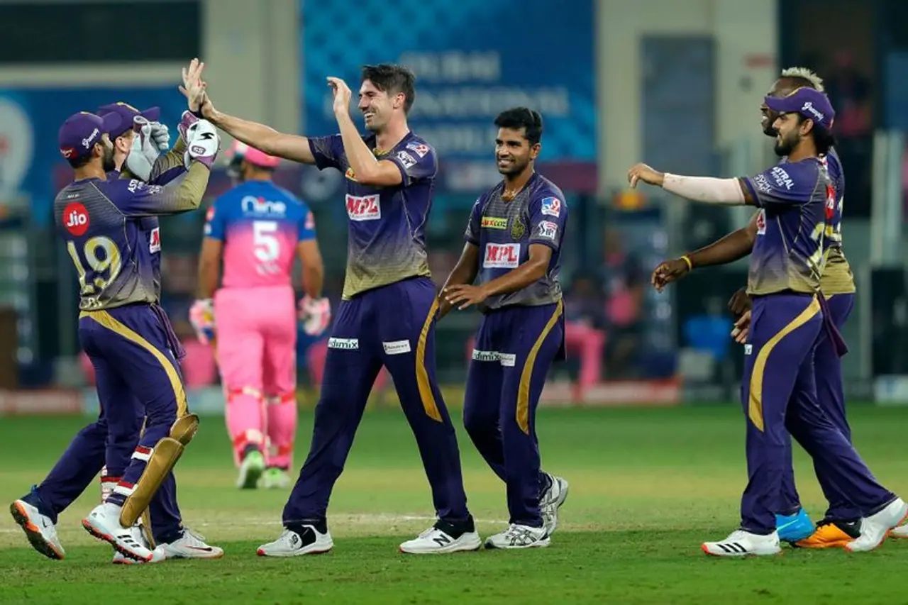<p>Former champions Kolkata Knight Riders (KKR) bounced back with an emphatic performance, as they tamed fellow former champions Rajasthan Royals (RR) in Match 54 of the Indian Premier League (IPL) 2020. Being played in Dubai, KKR scripted the win by 60 runs, as they have now risen to the fourth spot, to stay in the contention for playoffs. Meanwhile, RR have been knocked out, as we take a look at the records scripted here.</p> <p>Former champions Kolkata Knight Riders (KKR) bounced back with an emphatic performance, as they tamed fellow former champions Rajasthan Royals (RR) in Match 54 of the Indian Premier League (IPL) 2020. Being played in Dubai, KKR scripted the win by 60 runs, as they have now risen to the fourth spot, to stay in the contention for playoffs. Meanwhile, RR have been knocked out, as we take a look at the records scripted here.</p>
