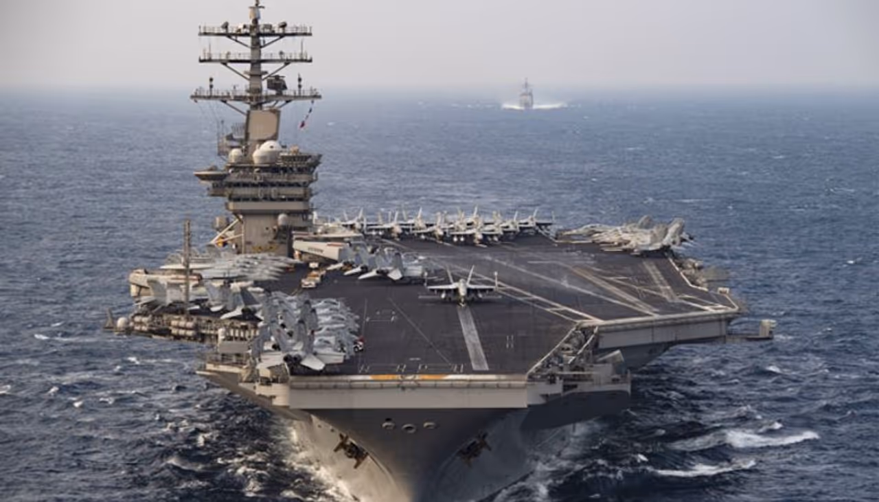 <p>The aircraft carrier USS Nimitz (CVN 68) steams ahead of the guided missile cruiser USS Princeton (CG 59) while participating in Malabar 2020 in the North Arabian Sea. Malabar 2020 is the latest in a continuing series of exercises that has grown in scope and complexity over the years to address the variety of shared threats to maritime security in the Indo Asia Pacific where the U.S. Navy has patrolled for more than 70 years promoting regional peace and security. Nimitz Carrier Strike Group is currently deployed to the 7th Fleet area of operations in support of a free and open Indo Pacific. (U.S. Navy photo by Mass Communication Specialist 3rd Class Elliot Schaudt/Released)</p> <p>The aircraft carrier USS Nimitz (CVN 68) steams ahead of the guided missile cruiser USS Princeton (CG 59) while participating in Malabar 2020 in the North Arabian Sea. Malabar 2020 is the latest in a continuing series of exercises that has grown in scope and complexity over the years to address the variety of shared threats to maritime security in the Indo Asia Pacific where the U.S. Navy has patrolled for more than 70 years promoting regional peace and security. Nimitz Carrier Strike Group is currently deployed to the 7th Fleet area of operations in support of a free and open Indo Pacific. (U.S. Navy photo by Mass Communication Specialist 3rd Class Elliot Schaudt/Released)</p>