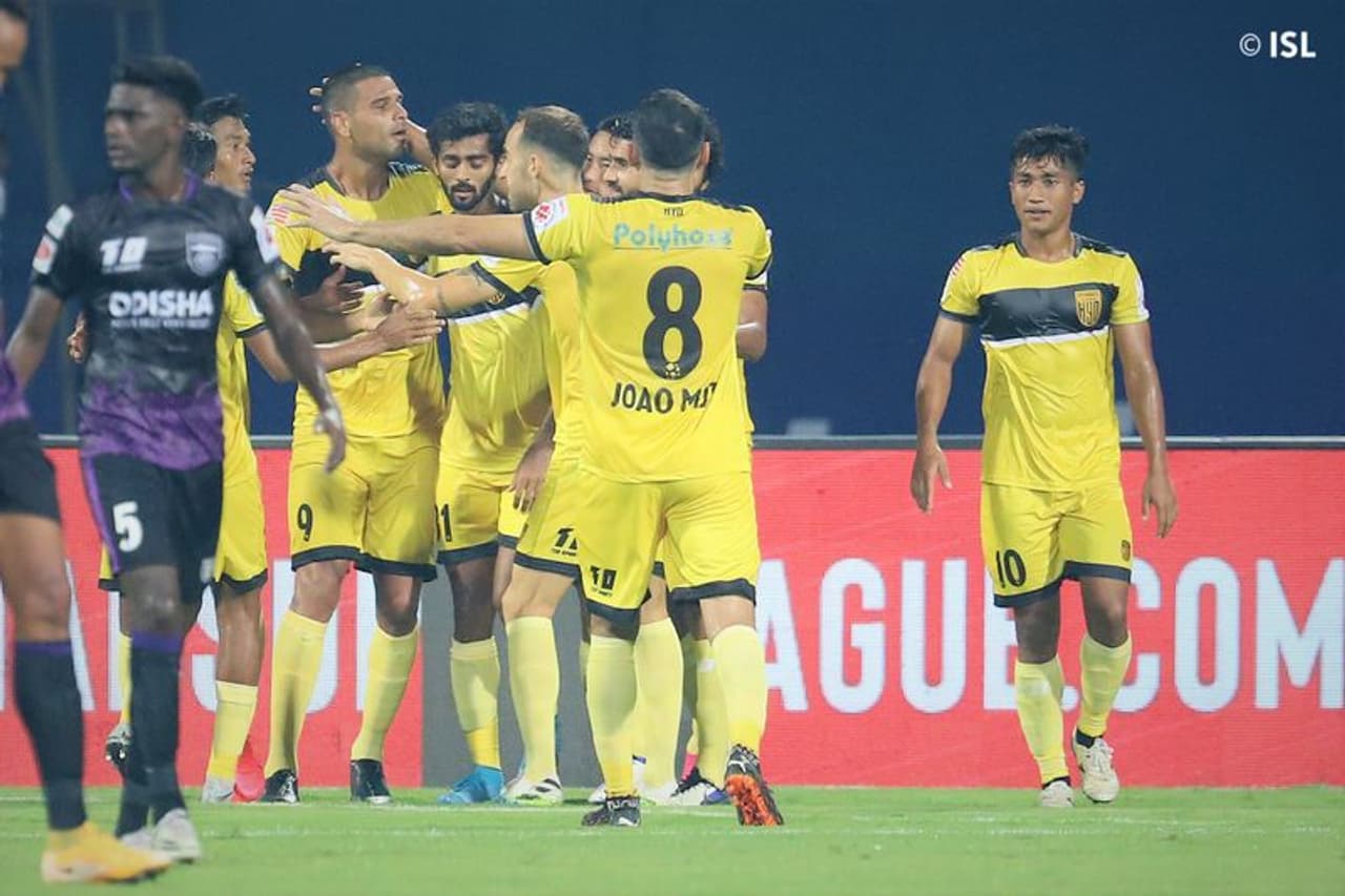 <p>Hyderabad FC bounced back strong, as it drubbed former champion, Chennaiyin FC, 4 1, in the 2020 21 Indian Super League (ISL), at the GMC Stadium in Goa on Monday. With this win, Hyderabad has risen to the sixth spot, while Chennaiyin drops to eighth.</p> <p>Hyderabad FC bounced back strong, as it drubbed former champion, Chennaiyin FC, 4 1, in the 2020 21 Indian Super League (ISL), at the GMC Stadium in Goa on Monday. With this win, Hyderabad has risen to the sixth spot, while Chennaiyin drops to eighth.</p>