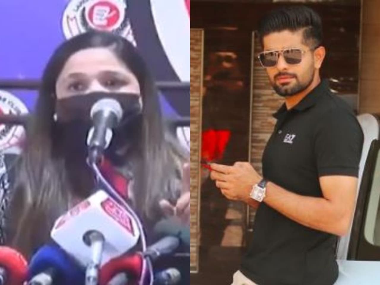 <p>గత నెలలో హమీజా ముక్తర్ అనే యువతి, పాక్ కెప్టెన్ బాబర్ ఆజమ్పై సంచలన ఆరోపణలు చేయడం పెను ప్రకంపనలు క్రియేట్ చేసింది...</p> <p>గత నెలలో హమీజా ముక్తర్ అనే యువతి, పాక్ కెప్టెన్ బాబర్ ఆజమ్పై సంచలన ఆరోపణలు చేయడం పెను ప్రకంపనలు క్రియేట్ చేసింది...</p>