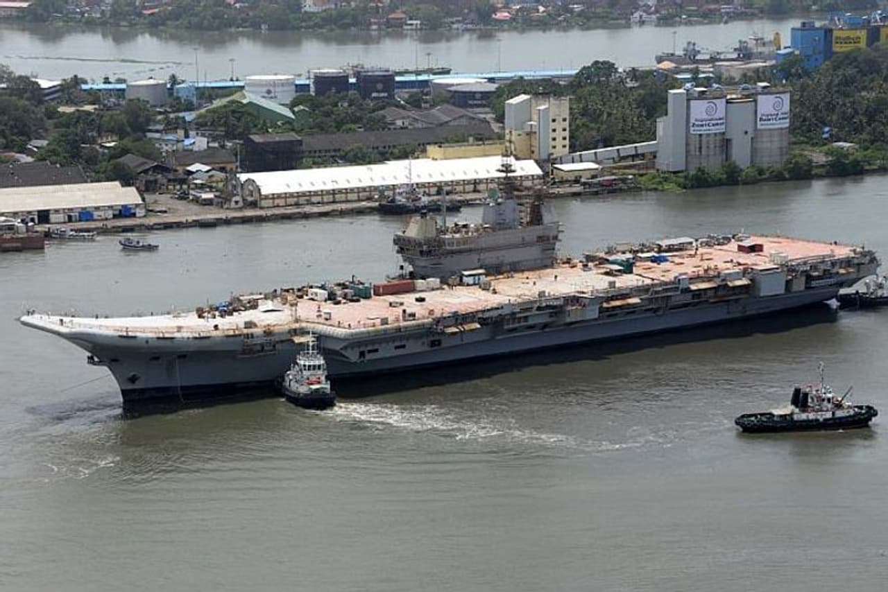 <p>The construction cost of the 40,000 tonne INS Vikrant is Rs 3,500 crore. The ship can carry up to 30 fighter aircraft and up to 10 helicopters. Sea trials will be held soon before commissioning. </p> <p>The construction cost of the 40,000 tonne INS Vikrant is Rs 3,500 crore. The ship can carry up to 30 fighter aircraft and up to 10 helicopters. Sea trials will be held soon before commissioning. </p>