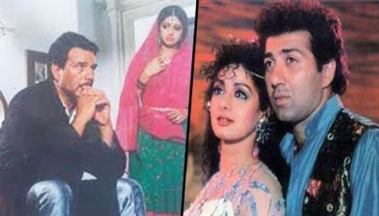 మొదటగా చెప్పాల్సి వస్తే, అతిలోకి సుందరి శ్రీదేవి ఇందులో ముందుంటారు. ఆమె రెండు తరహాల హీరోలతో నటించి మెప్పించింది. ఆమె ధర్మేంద్రతో కలిసి `బండి`, `ఫరిస్తయ్`, `సోనె పే సుహాగా`లతో కలిసి రొమాన్స్ చేసింది. ఆ తర్వాత ఆయన తనయుడు సన్నీ డియోల్తో కలిసి `నిగహెన్`, `చాల్ బాజ్` చిత్రాల్లో ఆడిపాడింది. మొదటగా చెప్పాల్సి వస్తే, అతిలోకి సుందరి శ్రీదేవి ఇందులో ముందుంటారు. ఆమె రెండు తరహాల హీరోలతో నటించి మెప్పించింది. ఆమె ధర్మేంద్రతో కలిసి `బండి`, `ఫరిస్తయ్`, `సోనె పే సుహాగా`లతో కలిసి రొమాన్స్ చేసింది. ఆ తర్వాత ఆయన తనయుడు సన్నీ డియోల్తో కలిసి `నిగహెన్`, `చాల్ బాజ్` చిత్రాల్లో ఆడిపాడింది.