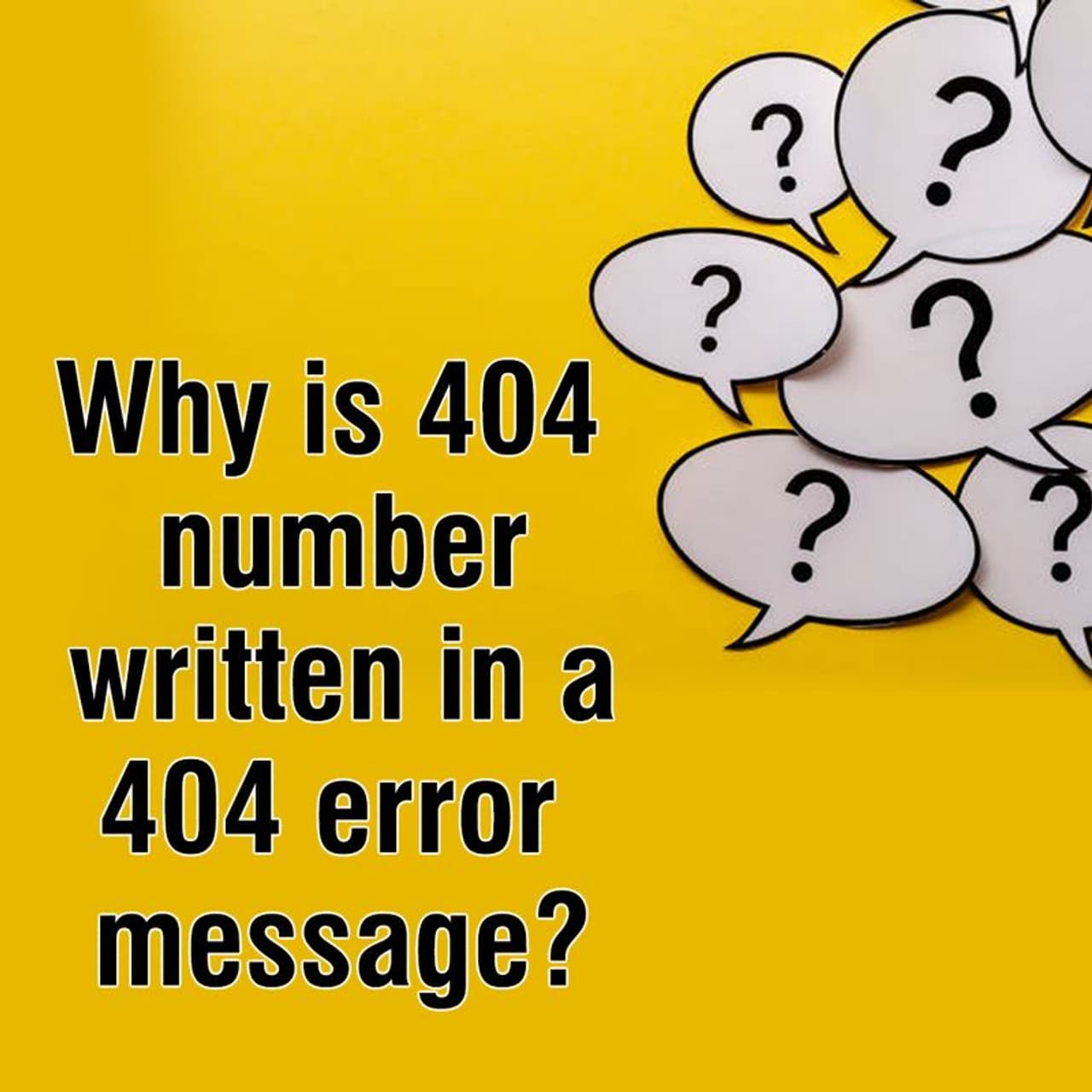 <p>Answer: Because 404 number is recognized to show error in all search engines if web page is not found.</p> <p>Answer: Because 404 number is recognized to show error in all search engines if web page is not found.</p>