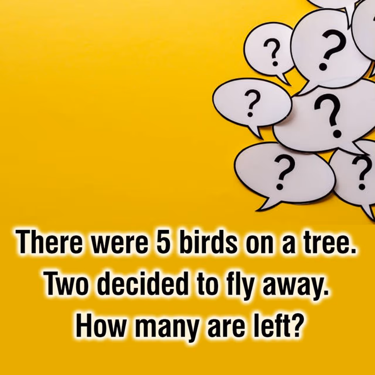 <p><strong>Answer: 5. Two of them only decided to fly. They didn't really do so.</strong></p>