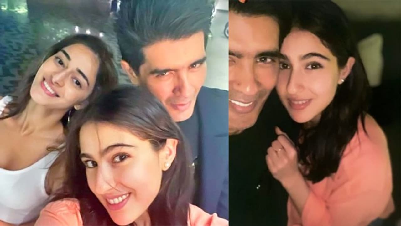 <p>ಡಿಸೈನರ್ ಮನೀಶ್ ಮಲ್ಹೋತ್ರಾ ಜೊತೆ ಪೋಸ್ ನೀಡುತ್ತಿರುವ ಸಾರಾ ಅಲಿ ಖಾನ್ ಮತ್ತು ಅನನ್ಯಾ ಪಾಂಡೆ. </p> <p>ಡಿಸೈನರ್ ಮನೀಶ್ ಮಲ್ಹೋತ್ರಾ ಜೊತೆ ಪೋಸ್ ನೀಡುತ್ತಿರುವ ಸಾರಾ ಅಲಿ ಖಾನ್ ಮತ್ತು ಅನನ್ಯಾ ಪಾಂಡೆ. </p>