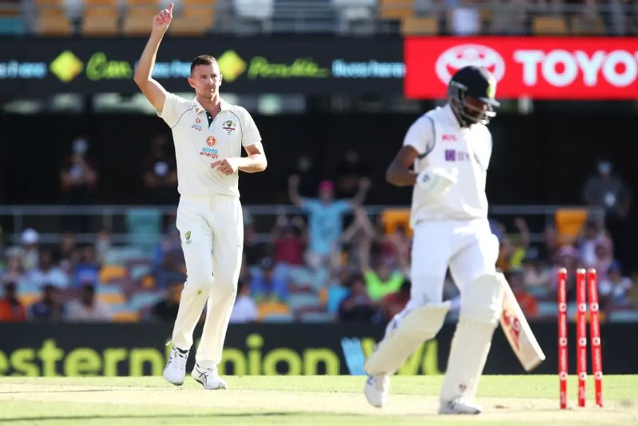 <p>India did have its share of success, but Australia had the last laugh, as it dismissed India for 336 on Day 3 of the final Test, for the Border Gavaskar Trophy, at The Gabba in Brisbane, on Sunday. While Washington Sundar and Shardul Thakur scored half centuries each, pacer Josh Hazlewood claimed a five for, as the host leads by 54 runs at stumps.</p> <p>India did have its share of success, but Australia had the last laugh, as it dismissed India for 336 on Day 3 of the final Test, for the Border Gavaskar Trophy, at The Gabba in Brisbane, on Sunday. While Washington Sundar and Shardul Thakur scored half centuries each, pacer Josh Hazlewood claimed a five for, as the host leads by 54 runs at stumps.</p>