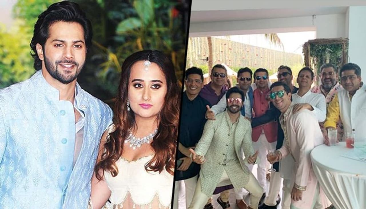 <p>Finally, we got to see a sneak peek into Varun Dhawan and Natasha Dalal's pre wedding festivities as one picture shared by a wedding attendee is getting viral on the internet. </p><p><br />. </p> <p>Finally, we got to see a sneak peek into Varun Dhawan and Natasha Dalal's pre wedding festivities as one picture shared by a wedding attendee is getting viral on the internet. </p><p><br />. </p>