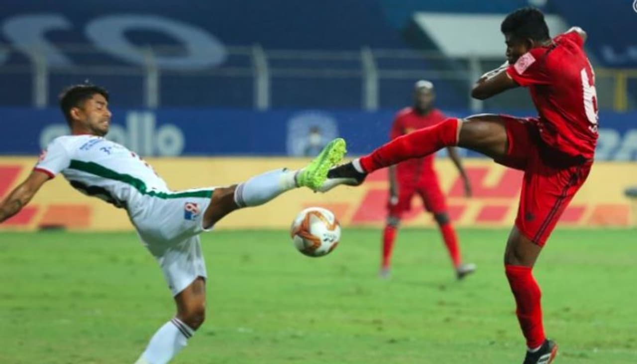 <p>In what turned out to be a thrilling encounter, ATK Mohun Bagan succumbed to a narrow 1 2 defeat to NorthEast United FC in the 2020 21 Indian Super League at the Fatorda Stadium in Bengaluru, on Tuesday. With this loss, ATKMB stays on second, while NEU has risen to fifth.</p> <p>In what turned out to be a thrilling encounter, ATK Mohun Bagan succumbed to a narrow 1 2 defeat to NorthEast United FC in the 2020 21 Indian Super League at the Fatorda Stadium in Bengaluru, on Tuesday. With this loss, ATKMB stays on second, while NEU has risen to fifth.</p>