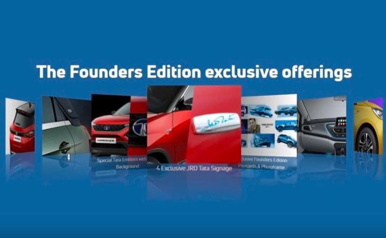 <p>అవును నిజమే... ఎందుకంటే టియాగో, టైగర్, ఆల్ట్రోజ్, నెక్సాన్, హారియర్ వంటి స్పెషల్ ఎడిషన్లను టాటా గ్రూప్ ఉద్యోగుల కోసం మాత్రమే ప్రత్యేకంగా లాంచ్ చేశారు. ఈ అన్నీ మోడళ్లలో ఫౌండేర్ ఎడిషన్ను మాత్రమే వారు కొనుగోలు చేయవచ్చు. అయితే దాని ప్రత్యేకత ఏమిటంటే ? కొన్ని చిన్న అప్ డేట్ తో పాటు, ప్రతి ;ఫౌండర్స్ ఎడిషన్' కారు పై జేఆర్డి టాటా సంతకంతో ఉన్న ప్రత్యేక బ్యాడ్జ్తో వస్తుంది.</p> <p>అవును నిజమే... ఎందుకంటే టియాగో, టైగర్, ఆల్ట్రోజ్, నెక్సాన్, హారియర్ వంటి స్పెషల్ ఎడిషన్లను టాటా గ్రూప్ ఉద్యోగుల కోసం మాత్రమే ప్రత్యేకంగా లాంచ్ చేశారు. ఈ అన్నీ మోడళ్లలో ఫౌండేర్ ఎడిషన్ను మాత్రమే వారు కొనుగోలు చేయవచ్చు. అయితే దాని ప్రత్యేకత ఏమిటంటే ? కొన్ని చిన్న అప్ డేట్ తో పాటు, ప్రతి ;ఫౌండర్స్ ఎడిషన్' కారు పై జేఆర్డి టాటా సంతకంతో ఉన్న ప్రత్యేక బ్యాడ్జ్తో వస్తుంది.</p>