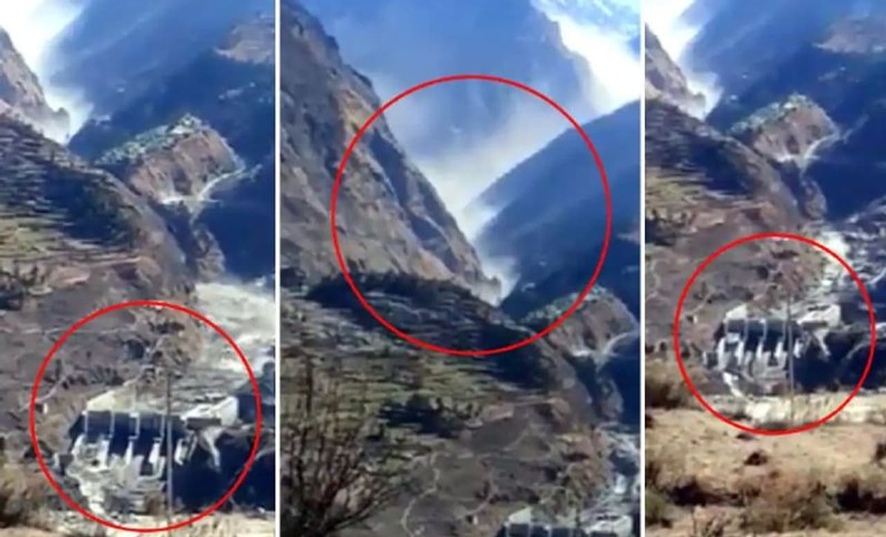 <p>ಉತ್ತರಾಖಂಡ್‌ನ ಚಮೋಲಿಯಲ್ಲಿ ನೀರ್ಗಲ್ಲು ಸ್ಫೋಟಿಸಿದ ಪರಿಣಾಮ ಜಲ ಪ್ರಳಯ ಎದುರಾಗಿತ್ತು.</p>