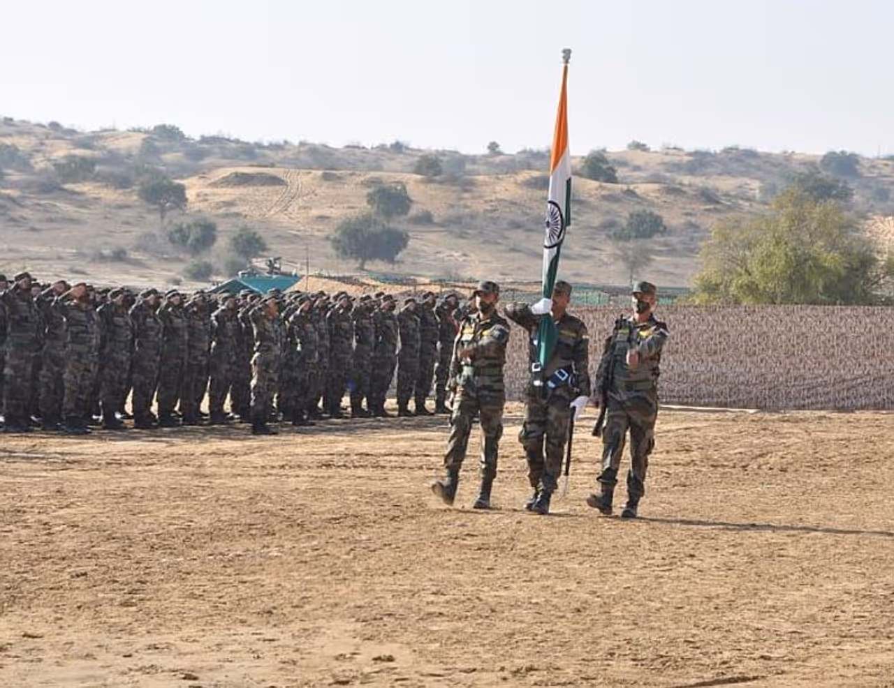 <p>India and the United States today commenced their 16th edition of bilateral military exercises Yudh Abhyas at Mahajan Field Firing Ranges in Bikaner of Rajasthan.<br />&nbsp;</p><p>The opening ceremony witnessed unfurling of the national flags of both countries amidst playing of the national anthems.</p>
