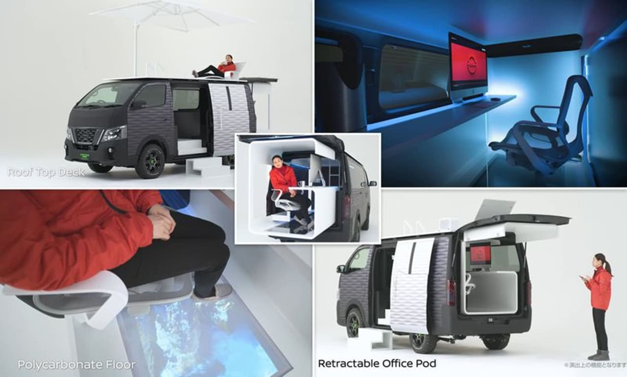 <p>ఆఫీస్ లో ఉండే సౌకర్యాలు కొన్ని సంధర్భాలలో ఇంట్లో ఉండవు. తాజాగా దీనిని దృష్టిలో పెట్టుకొని కార్ల తయారీ సంస్థ నిస్సాన్ కదిలే కార్యాలయాన్ని డిజైన్ చేసింది. దీనికి ఆఫీస్ పాడ్ అని పేరు కూడా పెట్టారు. ఇందులో మీరు ప్రయాణించేటప్పుడు మీరు మీ ఆఫీస్ పనిని కూడా చేసుకోవచ్చు.</p> <p>ఆఫీస్ లో ఉండే సౌకర్యాలు కొన్ని సంధర్భాలలో ఇంట్లో ఉండవు. తాజాగా దీనిని దృష్టిలో పెట్టుకొని కార్ల తయారీ సంస్థ నిస్సాన్ కదిలే కార్యాలయాన్ని డిజైన్ చేసింది. దీనికి ఆఫీస్ పాడ్ అని పేరు కూడా పెట్టారు. ఇందులో మీరు ప్రయాణించేటప్పుడు మీరు మీ ఆఫీస్ పనిని కూడా చేసుకోవచ్చు.</p>