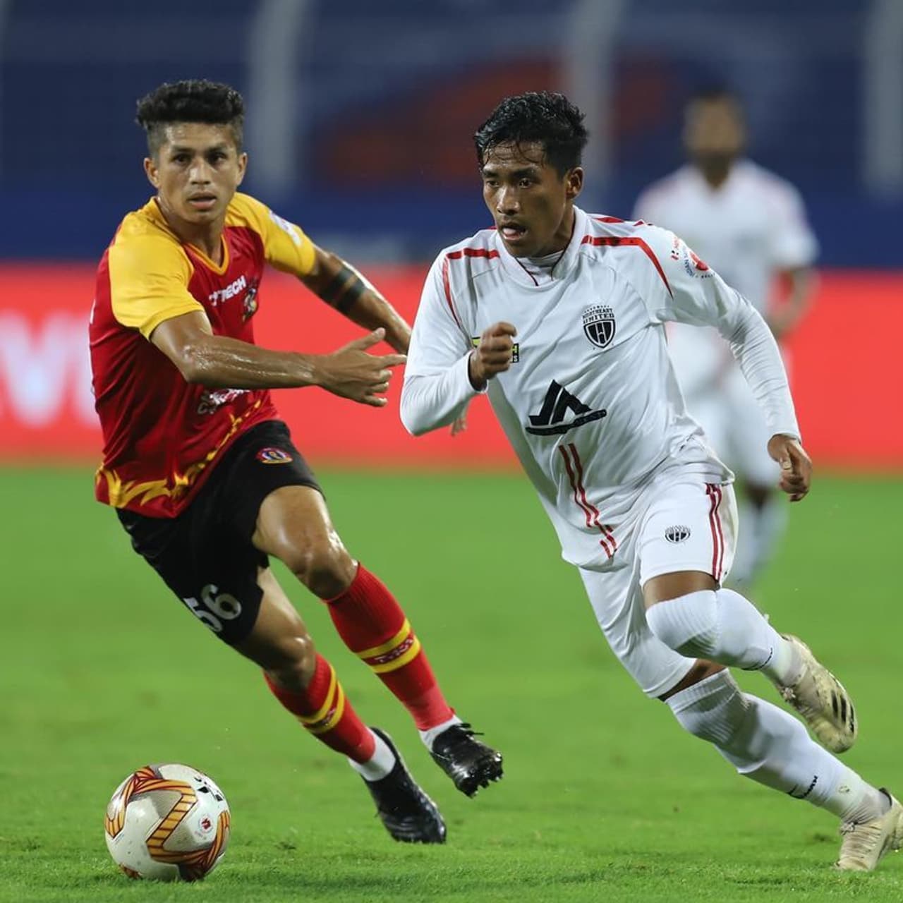 <p>SC East Bengal's woeful season continued even at the closing stages of the Indian Super League 2020 21. It succumbed to a 1 2 defeat to NorthEast United FC with ten men at the Fatorda Stadium in Bengaluru on Tuesday. With this loss, SCEB remains at the ninth spot, while NEU rises to fourth.</p> <p>SC East Bengal's woeful season continued even at the closing stages of the Indian Super League 2020 21. It succumbed to a 1 2 defeat to NorthEast United FC with ten men at the Fatorda Stadium in Bengaluru on Tuesday. With this loss, SCEB remains at the ninth spot, while NEU rises to fourth.</p>