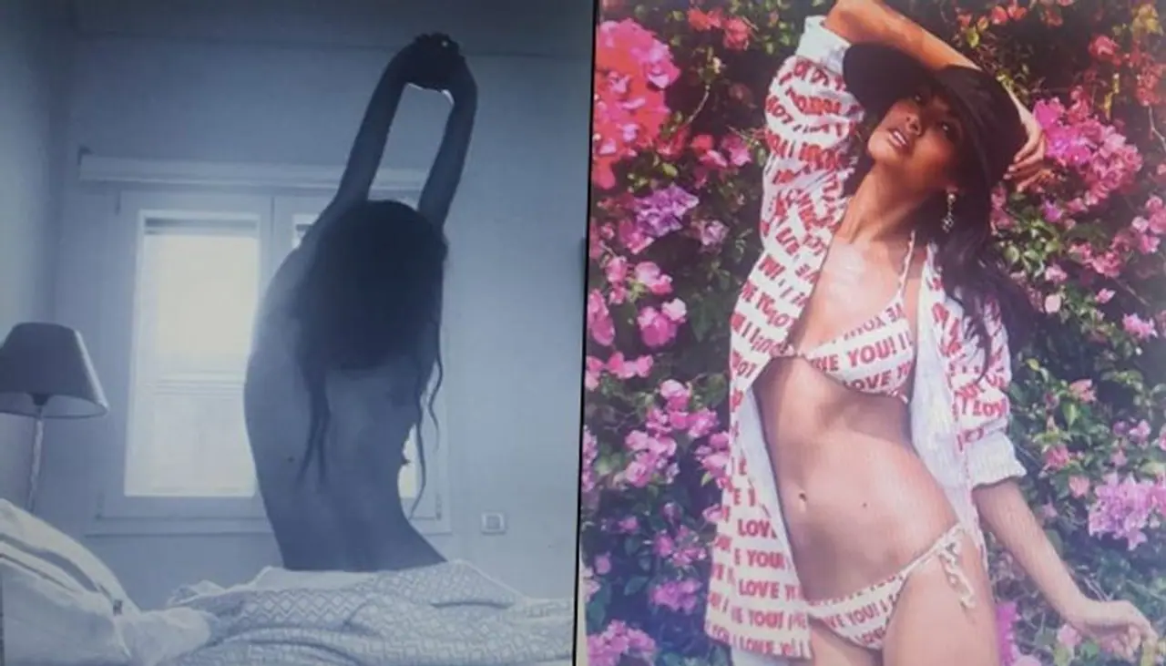 <p>Bollywood actress Esha Gupta took to Instagram to share a mirror selfie. She clicked the image in her bedroom; Esha was seen in a black sports bra and white track pants. </p> <p>Bollywood actress Esha Gupta took to Instagram to share a mirror selfie. She clicked the image in her bedroom; Esha was seen in a black sports bra and white track pants. </p>