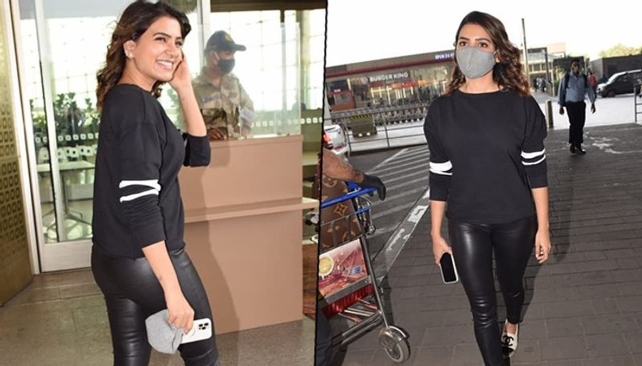 <p style="text align: justify;">South film industry diva Samantha Akkineni knows her fashion statement and projects herself as a fashionista. Here's what she chose to wear for her airport look.</p>