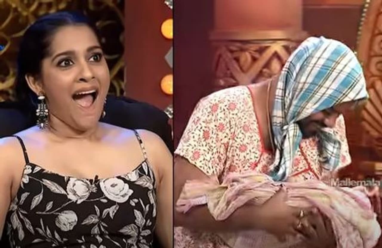 యాంకర్‌ రష్మీతో, ఆయనకు మధ్య ఏదో జరుగుతుందనే ప్రచారం జరుగుతున్న విషయం తెలిసిందే. కానీ రష్మీ చూస్తుండగానే రాంప్రసాద్‌.. సుడిగాలి సుధీర్‌కి సీమంతం చేశాడు. బొట్టు, పారాని పెట్టాడు. పండ్లు పెట్టి ఆశీర్వదించారు.