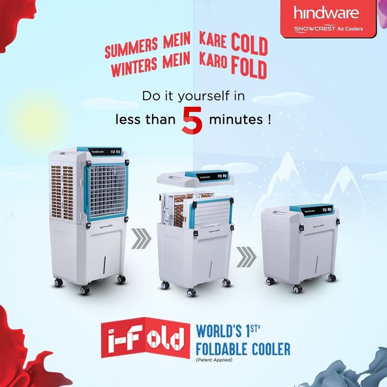 <p>ఐ ఫోల్డ్ కూలర్ తక్కువ స్థలం ఉన్న ఇళ్ల కోసం ప్రత్యేకంగా రూపొందించారు. ఈ కూలర్ను కేవలం ఐదు నిమిషాల్లో మడత పెట్టి తెరవవచ్చు. ఐ ఫోల్డ్లో శక్తివంతమైన మోటారు అమర్చారు. దీనిలో డస్ట్ ఫిల్టర్ కూడా ఉంది. ఈ కూలర్ డిజైన్ కూడా ఫ్యాషన్ గా ఉంటుంది. ఐ ఫోల్డ్ కూలర్ ధర రూ .19,990.<br /> </p> <p>ఐ ఫోల్డ్ కూలర్ తక్కువ స్థలం ఉన్న ఇళ్ల కోసం ప్రత్యేకంగా రూపొందించారు. ఈ కూలర్ను కేవలం ఐదు నిమిషాల్లో మడత పెట్టి తెరవవచ్చు. ఐ ఫోల్డ్లో శక్తివంతమైన మోటారు అమర్చారు. దీనిలో డస్ట్ ఫిల్టర్ కూడా ఉంది. ఈ కూలర్ డిజైన్ కూడా ఫ్యాషన్ గా ఉంటుంది. ఐ ఫోల్డ్ కూలర్ ధర రూ .19,990.<br /> </p>
