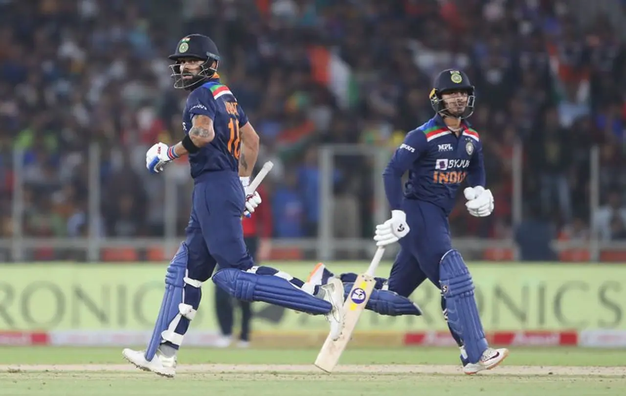 <p>Team India came up with a fitting replay to England and tamed it by nine wickets in the second Twenty20 International at the Narendra Modi Stadium in Ahmedabad on Sunday. Ishan Kishan's blitz on debut made the contest glorious along with Virat Kohli, while it also set up some records as we take a look.</p> <p>Team India came up with a fitting replay to England and tamed it by nine wickets in the second Twenty20 International at the Narendra Modi Stadium in Ahmedabad on Sunday. Ishan Kishan's blitz on debut made the contest glorious along with Virat Kohli, while it also set up some records as we take a look.</p>
