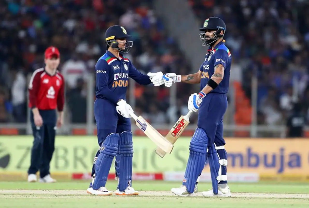 <p>Team India showed England just how capable it is of bouncing back during the second Twenty20 International at the Narendra Modi Stadium in Ahmedabad on Sunday. The host beat the visitor by seven wickets, as opener Ishan Kishan's prolific innings of 56 on debut made the difference, along with Virat Kohli's resurgence with a knock of an unbeaten 73.</p> <p>Team India showed England just how capable it is of bouncing back during the second Twenty20 International at the Narendra Modi Stadium in Ahmedabad on Sunday. The host beat the visitor by seven wickets, as opener Ishan Kishan's prolific innings of 56 on debut made the difference, along with Virat Kohli's resurgence with a knock of an unbeaten 73.</p>