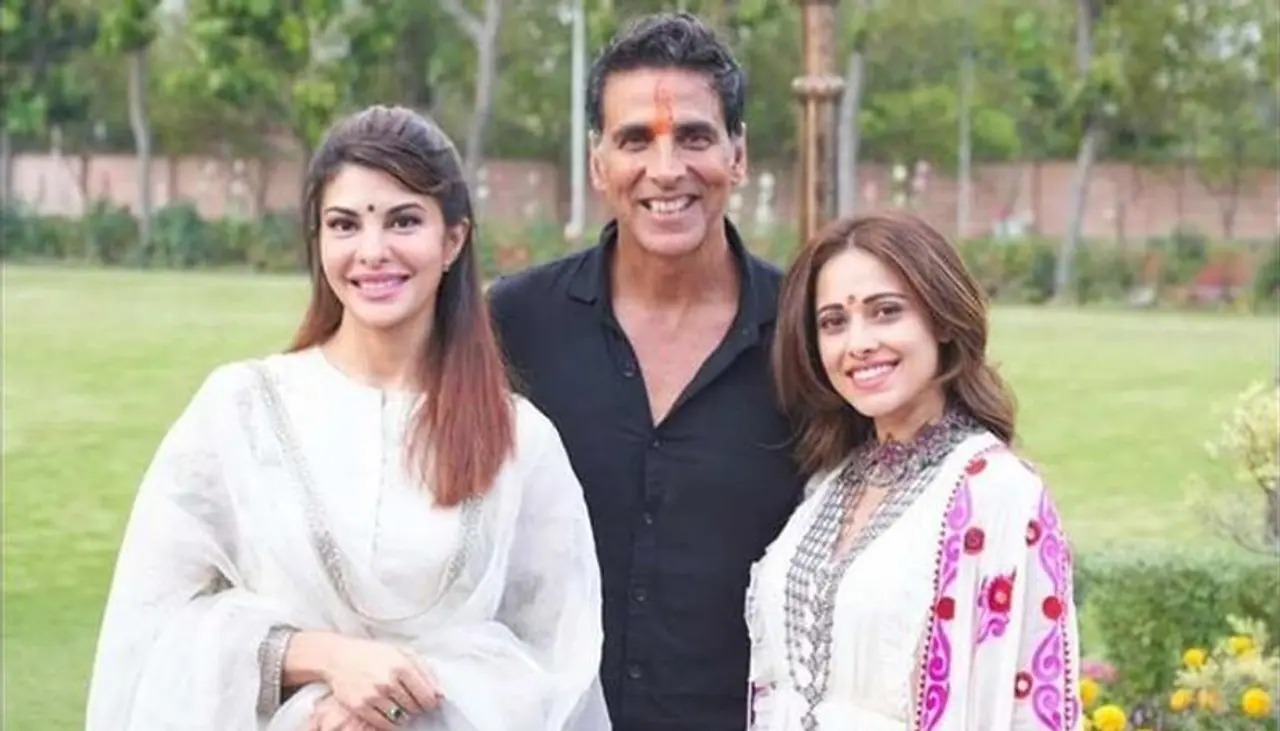 <p>Bollywood actress Jacqueline Fernandez recently flew to Ayodhya for the mahurat of her upcoming film Ram Setu with Akshay Kumar and Nushrratt Bharuccha. </p> <p>Bollywood actress Jacqueline Fernandez recently flew to Ayodhya for the mahurat of her upcoming film Ram Setu with Akshay Kumar and Nushrratt Bharuccha. </p>