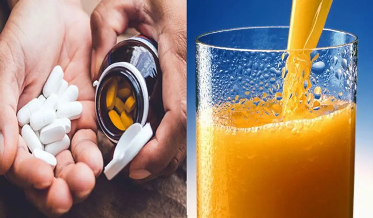 <p>ಅನೇಕ ಜನರು ಔಷಧಿಗಳನ್ನು ಜ್ಯೂಸ್, ಕಾಫಿ ಮತ್ತು ಚಹಾದೊಂದಿಗೆ ತೆಗೆದುಕೊಳ್ಳುತ್ತಾರೆ. ಅವರಲ್ಲಿ ನೀವು ಒಬ್ಬರಾಗಿದ್ದಲ್ಲಿ ಖಂಡಿತ ಅಪಾಯ ಕಾದಿದೆ ಎಂದರ್ಥ.</p> <p>ಅನೇಕ ಜನರು ಔಷಧಿಗಳನ್ನು ಜ್ಯೂಸ್, ಕಾಫಿ ಮತ್ತು ಚಹಾದೊಂದಿಗೆ ತೆಗೆದುಕೊಳ್ಳುತ್ತಾರೆ. ಅವರಲ್ಲಿ ನೀವು ಒಬ್ಬರಾಗಿದ್ದಲ್ಲಿ ಖಂಡಿತ ಅಪಾಯ ಕಾದಿದೆ ಎಂದರ್ಥ.</p>