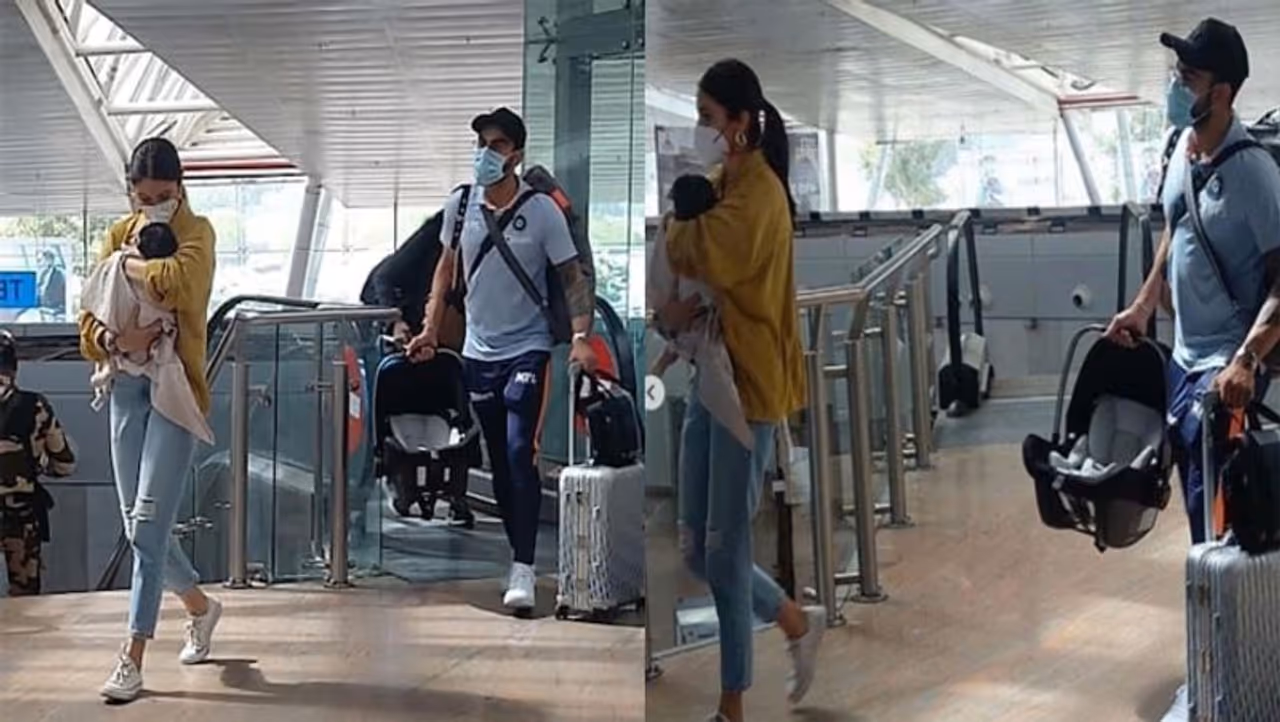 <p style="text align: justify;">Anushka Sharma and Virat Kohli were recently papped at the Ahmedabad airport while on their way to Pune for the upcoming match. Daughter Vamika was also spotted in Anushka's arms. But these viral pictures did not go down well with their fans.</p> <p style="text align: justify;">Anushka Sharma and Virat Kohli were recently papped at the Ahmedabad airport while on their way to Pune for the upcoming match. Daughter Vamika was also spotted in Anushka's arms. But these viral pictures did not go down well with their fans.</p>