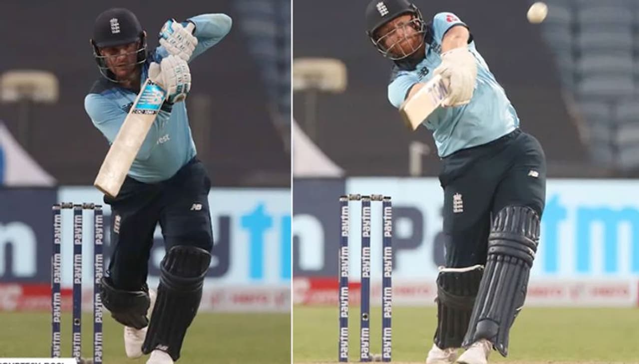 <p>318 పరుగుల టార్గెట్‌తో ఇన్నింగ్స్ ఆరంభించిన ఇంగ్లాండ్‌కి జాసన్ రాయ్, జానీ బెయిర్‌ స్టో అద్భుత ఆరంభాన్ని అందించారు. ఇద్దరూ బౌండరీలతో విరుచుకుపడడంతో కేవలం 14 ఓవర్లలోనే 135 పరుగుల భారీ స్కోరు చేసింది ఇంగ్లాండ్...</p>