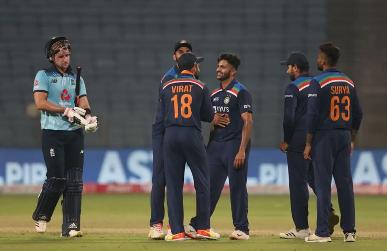 <p>India produced an all round performance to tame England thrillingly, by seven runs, in the third and final One Day International at the MCA Stadium in Pune on Sunday. After a contributed batting effort, the pacers, especially Shardul Thakur, ensured that the host did not suffer any hiccups.</p> <p>India produced an all round performance to tame England thrillingly, by seven runs, in the third and final One Day International at the MCA Stadium in Pune on Sunday. After a contributed batting effort, the pacers, especially Shardul Thakur, ensured that the host did not suffer any hiccups.</p>