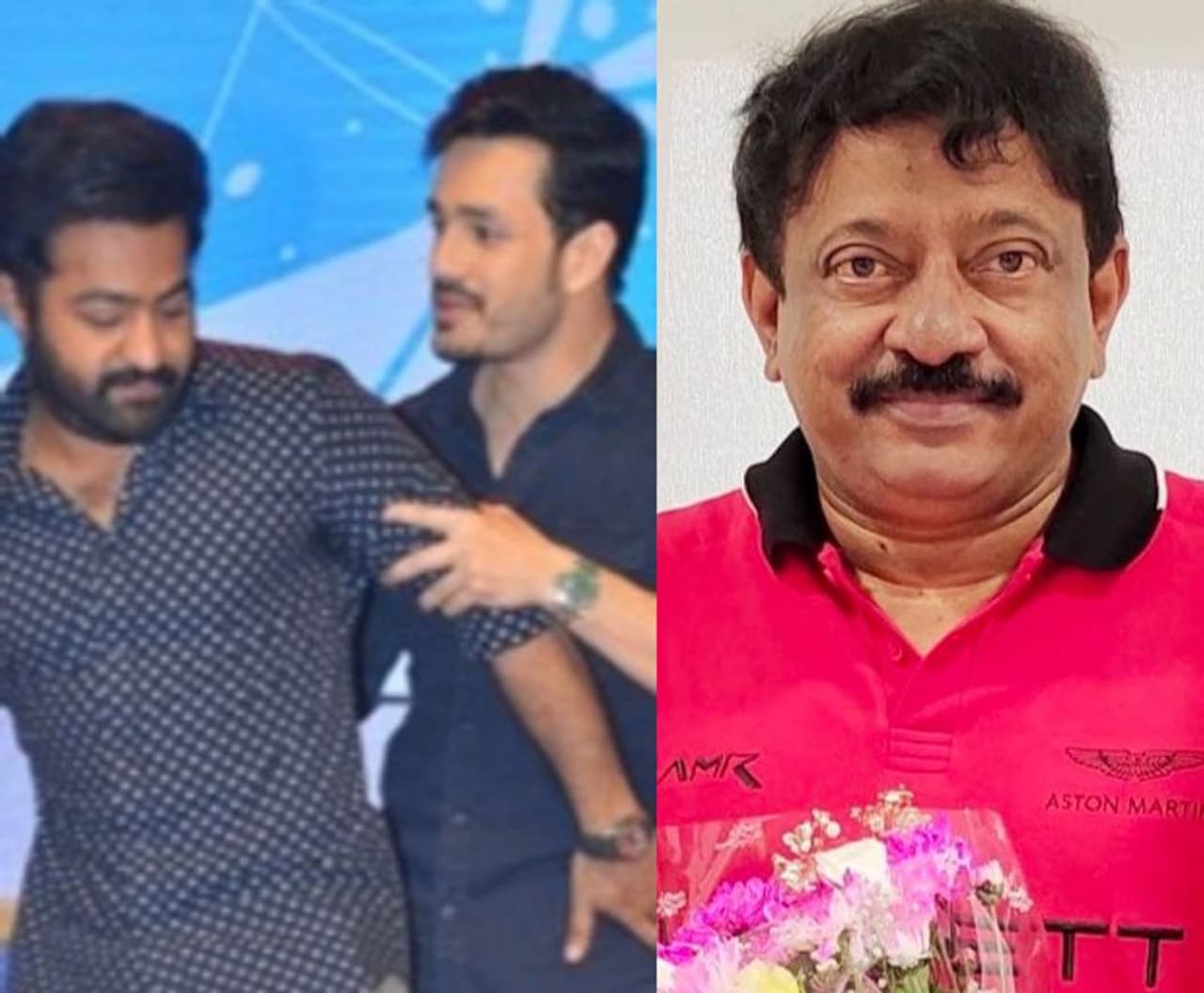 మిస్టర్ మజ్ను ప్రీ రిలీజ్ వేడుకకు అతిథిగా వచ్చిన ఎన్టీఆర్ వేడుక ముందు కూర్చుకున్నారు. తన పక్కనే కూర్చున్న అఖిల్, తొడను ఆయన సరదాగా గిల్లారు. ఆ వీడియో షేర్ చేసిన వర్మ... మగాళ్లు మగాళ్లు రొమాన్స్ చేసుకుంటుంటే, ఇక హీరోయిన్స్ సంగతి ఏమిటీ, వాళ్ళను తలచుకుంటే నాకు బాధగా ఉందని ట్వీట్ చేశారు. మిస్టర్ మజ్ను ప్రీ రిలీజ్ వేడుకకు అతిథిగా వచ్చిన ఎన్టీఆర్ వేడుక ముందు కూర్చుకున్నారు. తన పక్కనే కూర్చున్న అఖిల్, తొడను ఆయన సరదాగా గిల్లారు. ఆ వీడియో షేర్ చేసిన వర్మ... మగాళ్లు మగాళ్లు రొమాన్స్ చేసుకుంటుంటే, ఇక హీరోయిన్స్ సంగతి ఏమిటీ, వాళ్ళను తలచుకుంటే నాకు బాధగా ఉందని ట్వీట్ చేశారు.