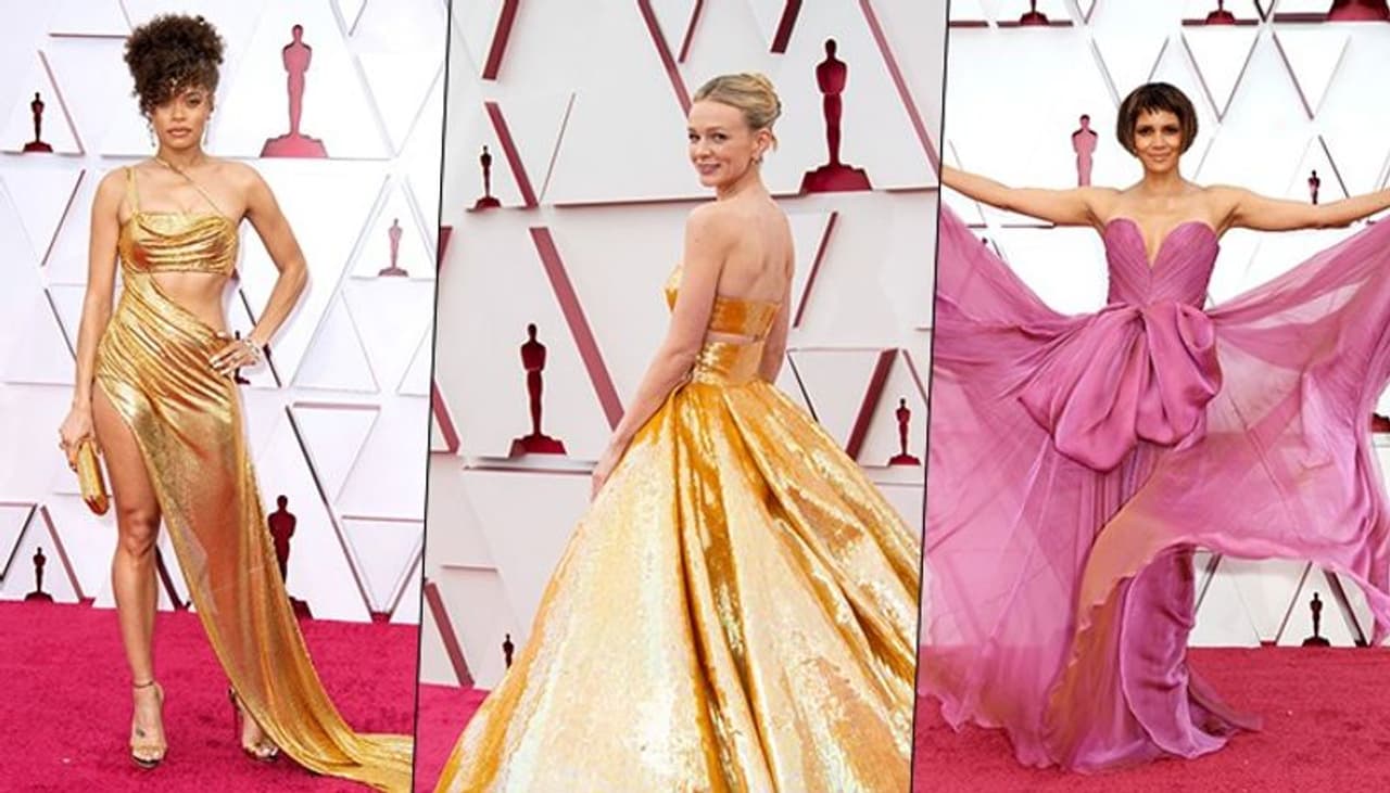<p>The Oscars 2021 was not a grand event, all thanks to the ongoing COVID 19 pandemic. Though there were only a few attendees, but they made the event colourful. Here's let us look at some of the red carpet dresses. (Image: Instagram and Getty)</p> <p>The Oscars 2021 was not a grand event, all thanks to the ongoing COVID 19 pandemic. Though there were only a few attendees, but they made the event colourful. Here's let us look at some of the red carpet dresses. (Image: Instagram and Getty)</p>