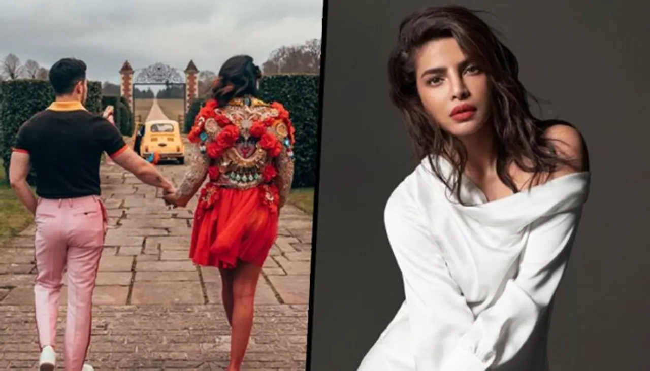 <p style="text align: justify;">Recently, when Priyanka Chopra went out for a walk with Nick, she made sure to create a statement with her outfit. And the picture went viral on social media. Why are we saying this? Take a look by yourself.&nbsp;</p><p style="text align: justify;">&nbsp;</p><p style="text align: justify;">Priyanka's one of the fan pages on Instagram posted the picture where she donned an orange jacket that featured Goddess Kali's printed image on it with a lot of embellishments, jewel pieces, and patchworks with tassels.</p>