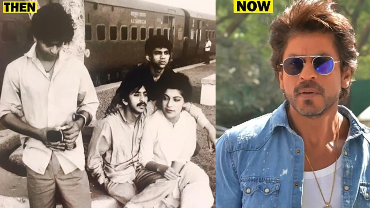 <p>ಈ ಕಪ್ಪು ಮತ್ತು ಬಿಳಿ ಫೋಟೋದಲ್ಲಿ, ಶಾರುಖ್ ಖಾನ್ ಮತ್ತು ಸಂಜಯ್ ರಾಯ್ ಅವರ ಸ್ನೇಹಿತರಾದ ರಿತುರಾಜ್ ಮತ್ತು ದಿವ್ಯಾಸೇತ್ ಜೊತೆ ರೈಲ್ವೆ ನಿಲ್ದಾಣದ ಫ್ಲಾಟ್‌ಫಾರ್ಮ್‌ನಲ್ಲಿ ಕಾಣಿಸಿಕೊಂಡಿದ್ದಾರೆ.&nbsp;</p>